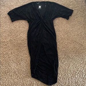 Fashion Nova Midi Black Dress